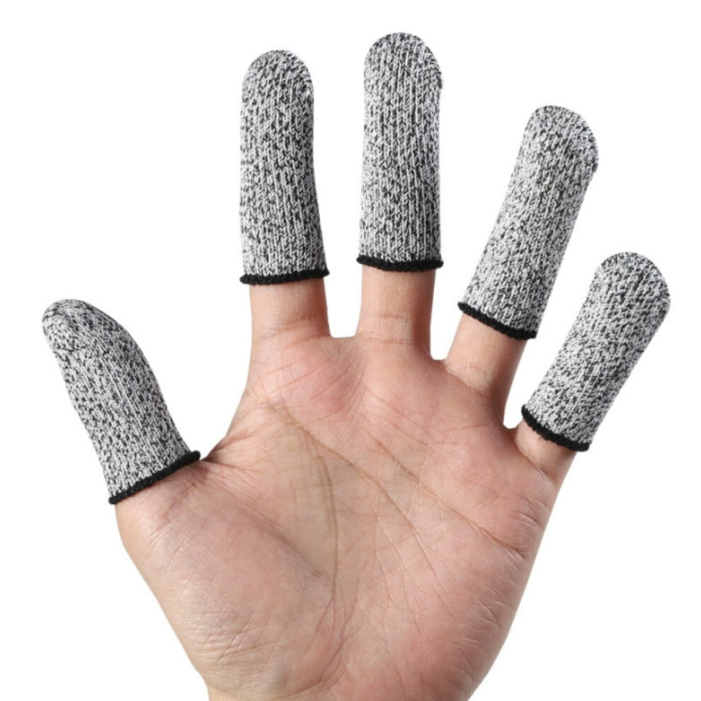 10 PCS Finger Cots Cut Resistant Protector, Finger Covers for Cuts, Gloves Life Extender, Cut Resistant Finger Protectors Anti-Slip, Re