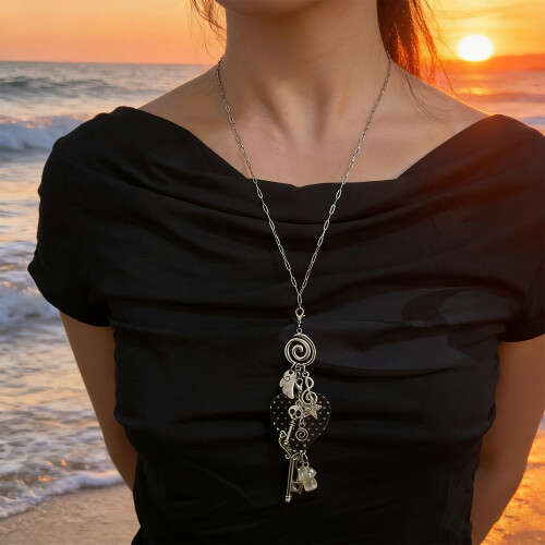 Lightweight Alloy Handmade Personalized Necklace With 1
