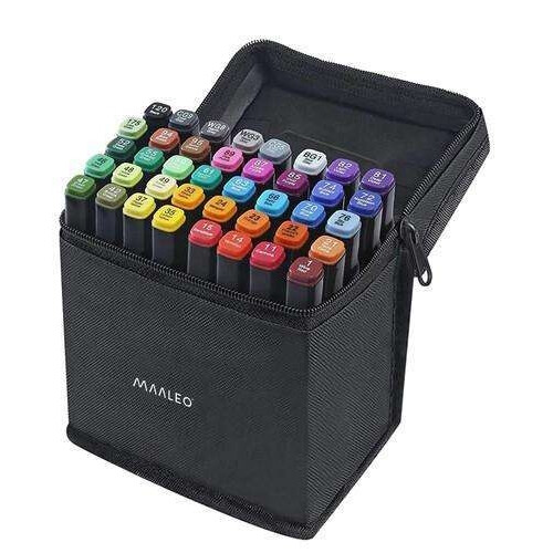 40-Pack - Marker Pens with Case - Double-Sided - Pens_Surprise Gift 1