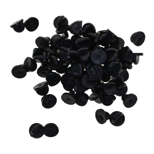 200 fermoirs papillon en silicone pour épingles de revers 1