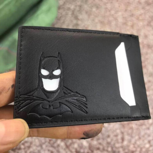 Leather Leather Patch Wallet Personalized Superhero Mask Card Holder Leather Patch_Surprise Gift 1