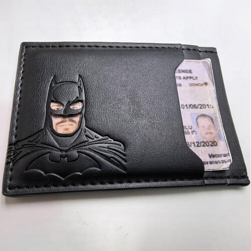 Leather Leather Patch Wallet Personalized Superhero Mask Card Holder Leather Patch_Surprise Gift 2