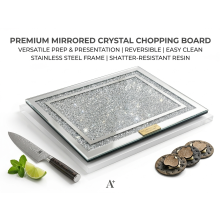 ProTech Large Crushed Diamond Crystal Chopping Board, Block Heat Resistant Used for Chopping, Cutting