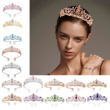 Krystal Rhinestone Tiara Krone til Kvinder