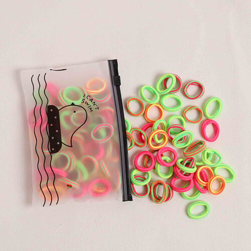 Confezione da 100 elastici per capelli per donne e ragazze