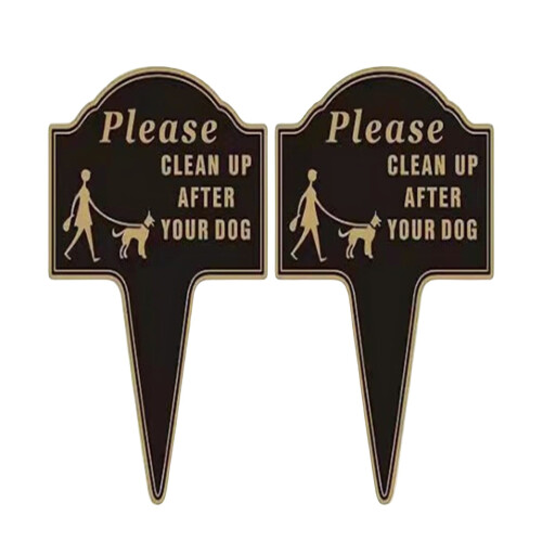 Placa de limpeza de dejetos caninos com estaca