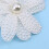 Pince à cheveux fleur de perle blanche 7,5 cm 2