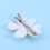 Pince à cheveux fleur de perle blanche 7,5 cm 3