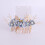 Set di 4 pettini per capelli in metallo con strass 2