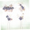 Set di 4 pettini per capelli in metallo con strass 3
