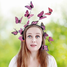 Diadema de mariposa para el cabello para adultos y niños.