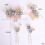 Set di 4 pettini per capelli in metallo con strass 4