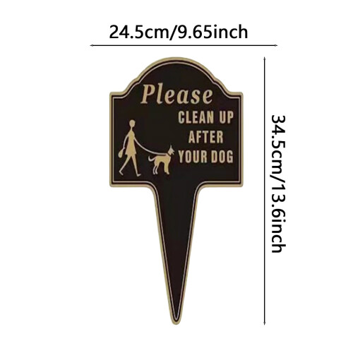 Placa de limpeza de dejetos caninos com estaca 2