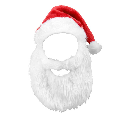 Fantasia de Natal com barba e gorro de Papai Noel 1