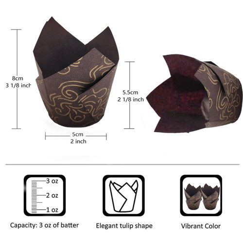 Tulip cupcake liners natural parchment 100 pcs 1