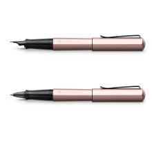 Faber-Castell Hexo Fountain Pen M + Rollerball Pen Gift Set Rose Gold