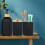 Bathroom Soap Dispenser Toothbrush Holder Set 7