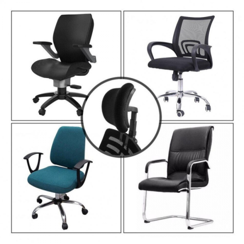 Office Chair Headrest Attachment Universal Head Support Cushion Upholstered Adjustable Height Angle 2