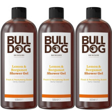 Bulldog Skincare Lemon & Bergamot Shower Gel 500 ml x3