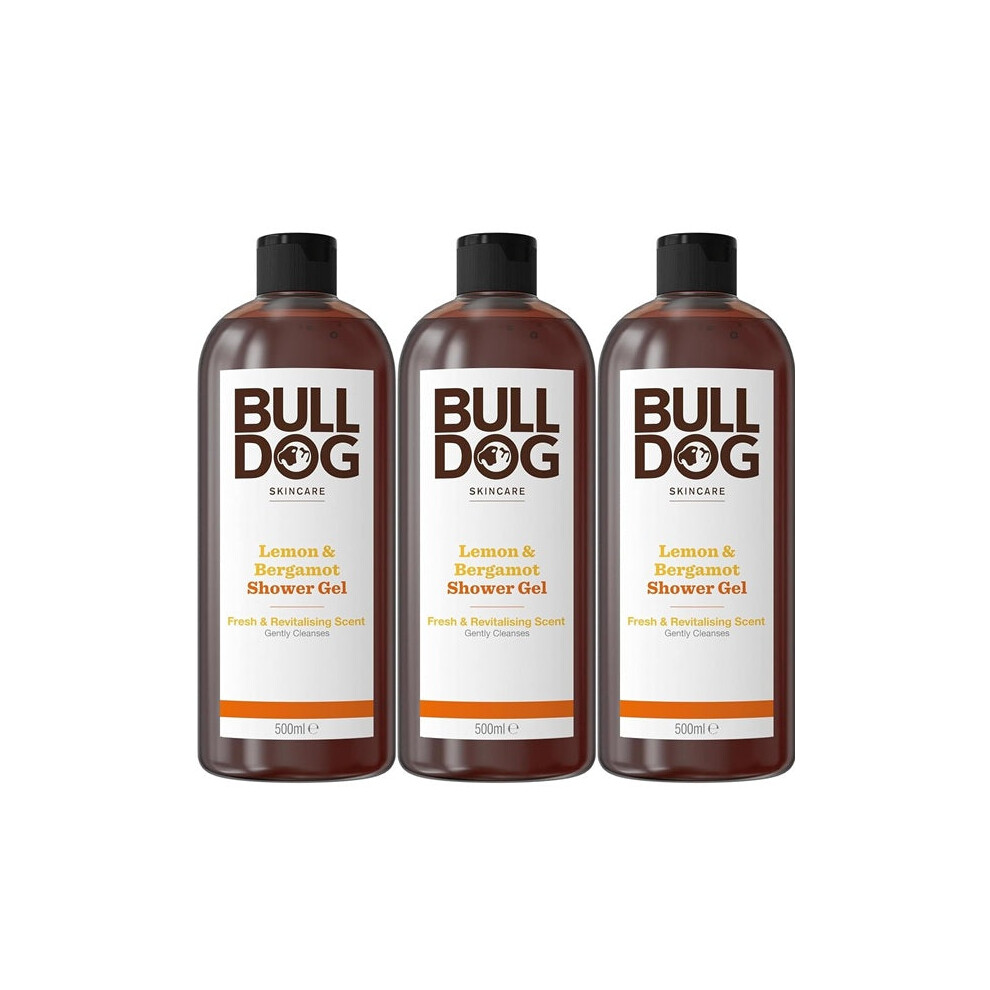 Bulldog Skincare Lemon & Bergamot Shower Gel 500 Ml X3