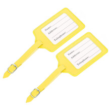 Gepäckanhänger aus PU mit Edelstahlring – 2er-Pack