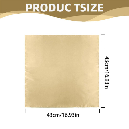 Gold Satin Napkins 17x17 inch Polyester Reusable 1