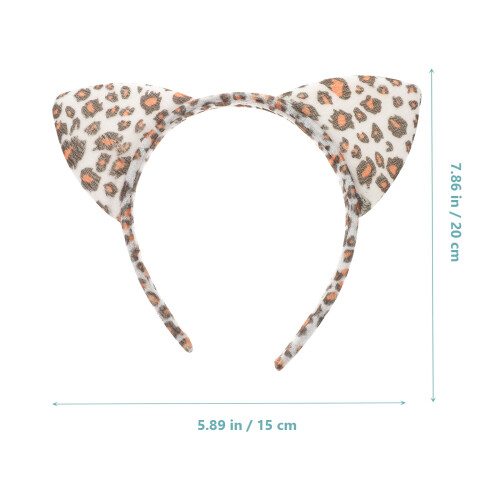 Leopardmönstrade djuröronhårband för kvinnor, 3-pack 2