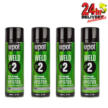 4 x U-Pol Weld #2 Zinc Primer Aerosol Spray Paint Fast Drying Adhesion UPol