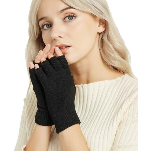 Gants d'hiver sans doigts – Polyester doux, coupe extensible