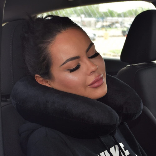 Cuscino da viaggio per il collo in memory foam, supporto ergonomico 2