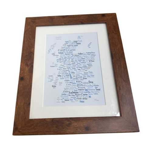 (Rustic) Art By The Loch Picture Art Frames - Scottish Fishinh