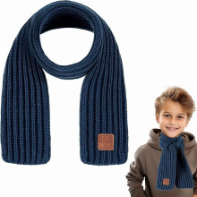 Kinderwinter gebreide sjaal – Zacht acryl, 110 cm, unisex