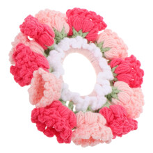 Conjunto de coleteros florales de ganchillo grandes