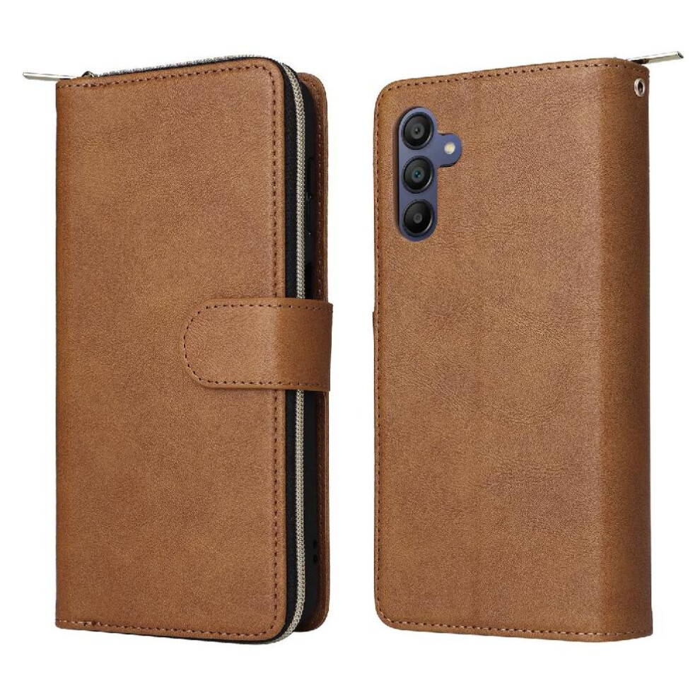 Photos - Case Flip  for Samsung Galaxy A17 4G with Hand Strap Wallet  with 9 Card Slots Card Holder Zipper Pocket Flip Cover