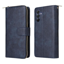 Flip Case for Samsung Galaxy A17 5G Card Holder Flip Cover with Hand Strap Zipper Pocket Wallet Case with 9 Card Slots