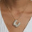 Gold Bubble Letter Necklace for Women – Initial Pendant 2