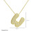 Gold Bubble Letter Necklace for Women – Initial Pendant 4