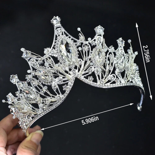 Diadema con strass dorati per donne e ragazze 1
