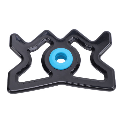 Testa di ponte in plastica per biliardo - stecca nera/blu
