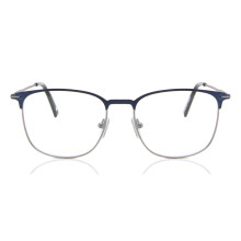 Full Rim Square Blue Gunmetal SmartBuy Collection Brend 890A Unisex Eyeglasses