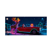 Banner rojo para puerta de garaje navideño, tamaño extra grande.