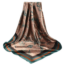 Zijden sjaal voor dames, zwart, one size