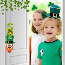 Deurhanger voor St. Patrick's Day – ontwerp met klavertje en hoed, 25