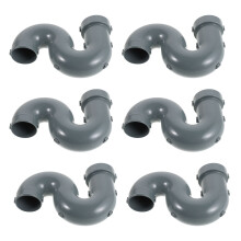 6Pièces Cache Tuyau S-Trap Gris Anti- Entretien Cuisine