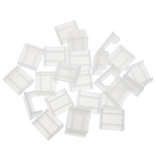 50St Plastic Gordijnrails Eindkappen Voor Mini Jaloezieën Transparant