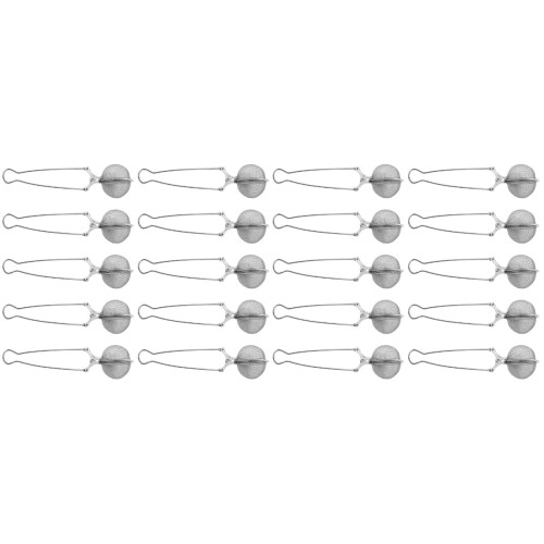 20Pcs Stainless Steel Tea Strainers Mesh Infusers Silver for Loose Tea