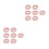 Pink Disposable Non-Woven Eyelash Extension Bands for Salon 7