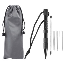 3Pcs Black Aluminum Paracord Stitching Kit DIY Bracelet Lacing Needles