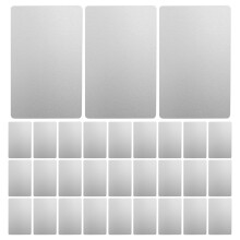 100Pièces Blanks Métal Aluminium Alliage Argent Pour Cartes De Visite