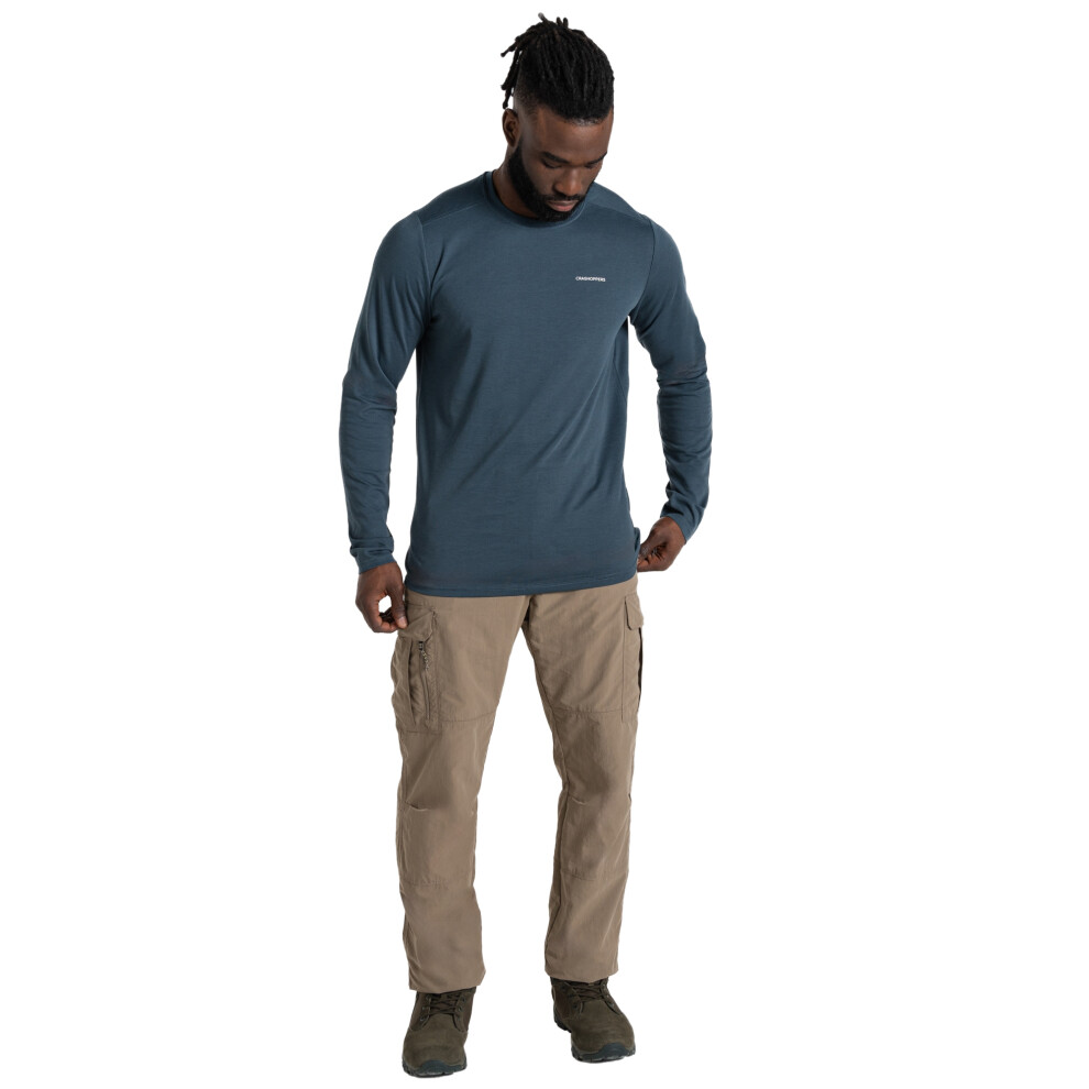 Craghoppers Men's Blue Abel Nosilife Long-Sleeved T-Shirt - Stone - Stone - Xl - Image 2